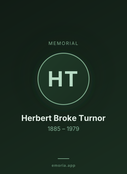 Memorial portrait of Herbert Broke Turnor