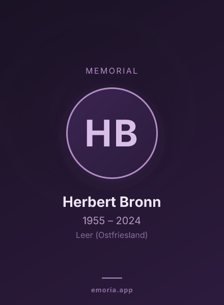 Memorial portrait of Herbert Bronn