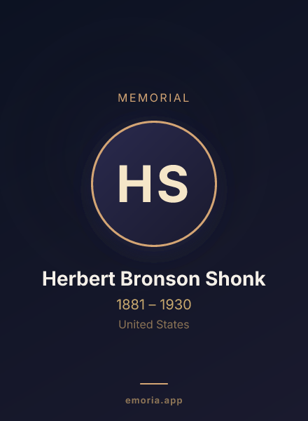 Memorial portrait of Herbert Bronson Shonk