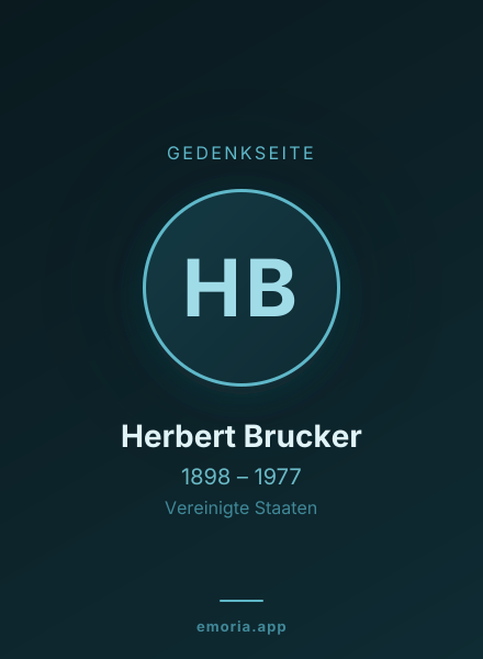 Gedenkportrait von Herbert Brucker