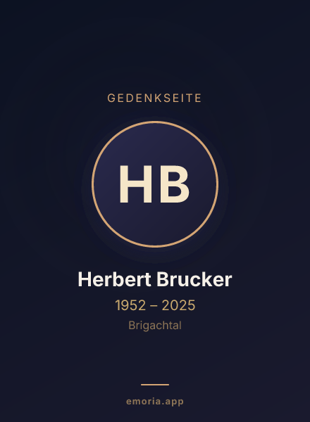 Gedenkportrait von Herbert Brucker
