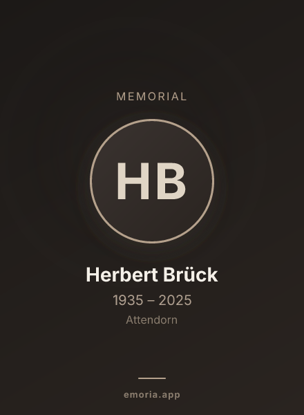 Memorial portrait of Herbert Brück