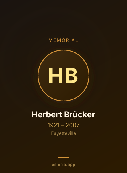 Memorial portrait of Herbert Brücker