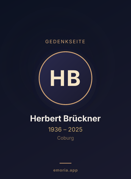 Gedenkportrait von Herbert Brückner