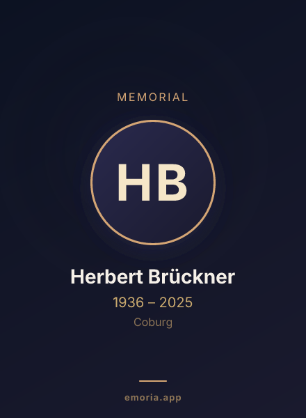 Memorial portrait of Herbert Brückner