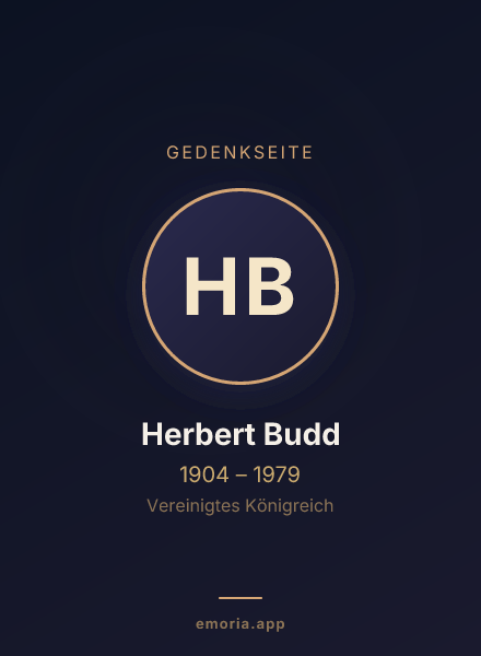 Gedenkportrait von Herbert Budd