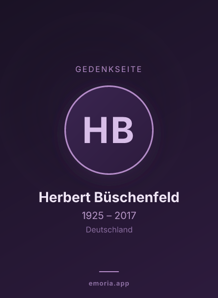 Gedenkportrait von Herbert Büschenfeld