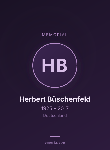 Memorial portrait of Herbert Büschenfeld