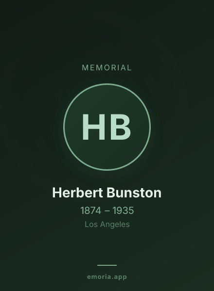 Memorial portrait of Herbert Bunston