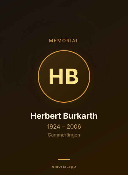 Memorial portrait of Herbert Burkarth