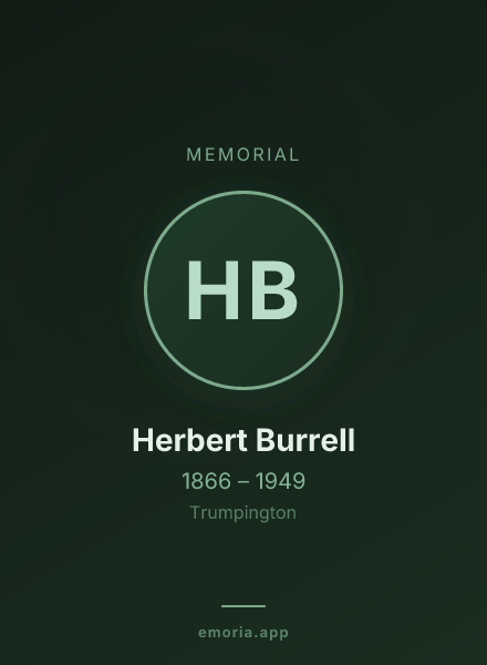 Memorial portrait of Herbert Burrell