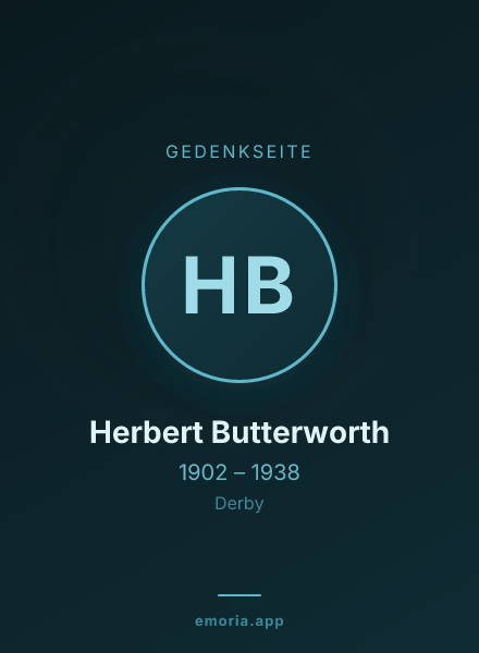 Gedenkportrait von Herbert Butterworth