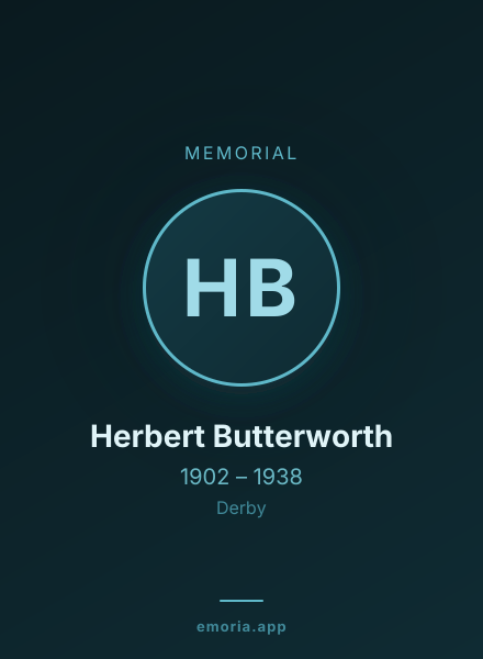 Memorial portrait of Herbert Butterworth