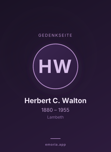 Gedenkportrait von Herbert C. Walton