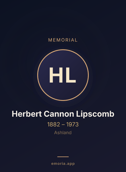 Memorial portrait of Herbert Cannon Lipscomb
