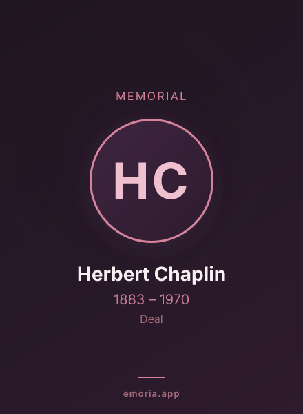 Memorial portrait of Herbert Chaplin