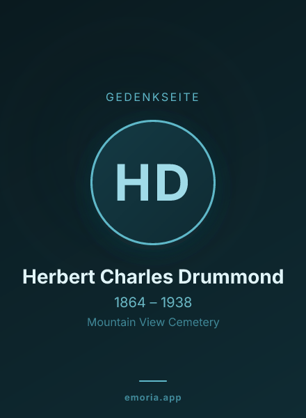 Gedenkportrait von Herbert Charles Drummond