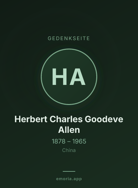 Gedenkportrait von Herbert Charles Goodeve Allen