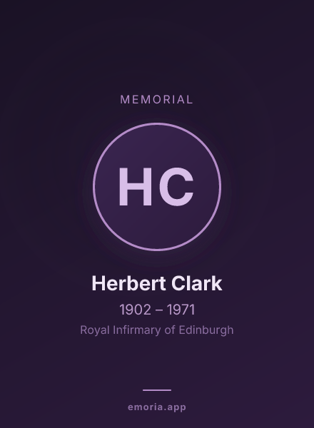 Memorial portrait of Herbert Clark