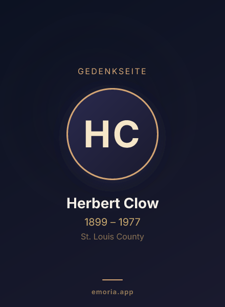Gedenkportrait von Herbert Clow
