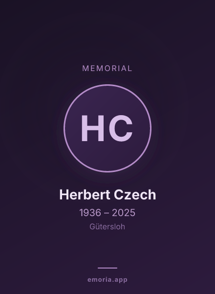 Memorial portrait of Herbert Czech