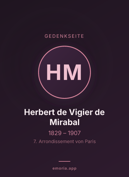Gedenkportrait von Herbert de Vigier de Mirabal