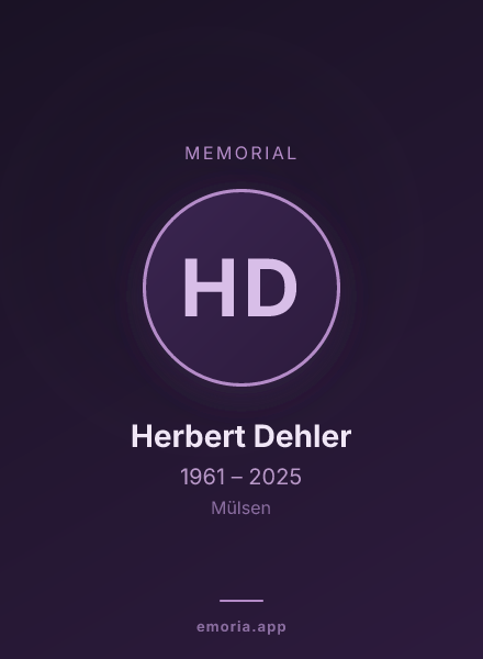 Memorial portrait of Herbert Dehler