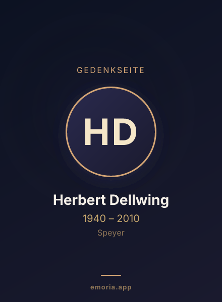 Gedenkportrait von Herbert Dellwing