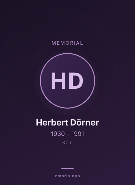 Memorial portrait of Herbert Dörner