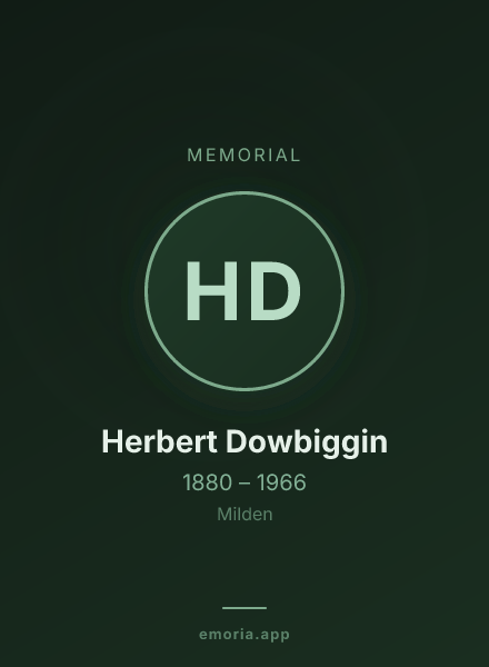 Memorial portrait of Herbert Dowbiggin