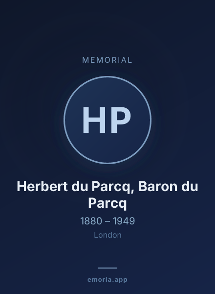 Memorial portrait of Herbert du Parcq, Baron du Parcq