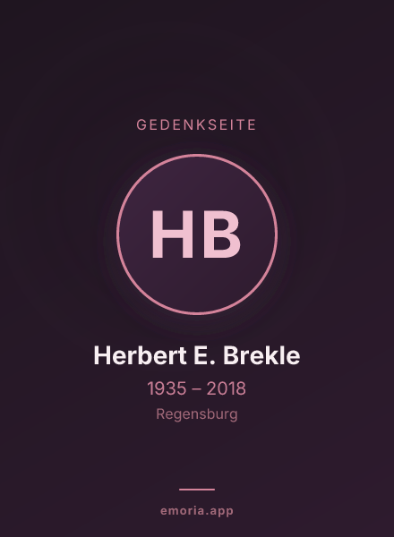 Gedenkportrait von Herbert E. Brekle
