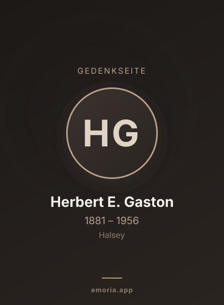 Gedenkportrait von Herbert E. Gaston