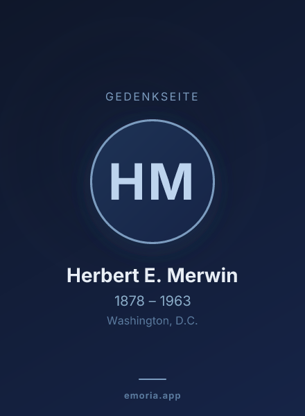 Gedenkportrait von Herbert E. Merwin