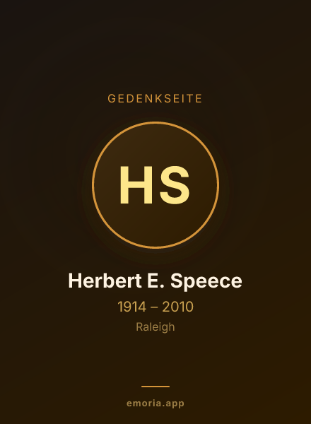 Gedenkportrait von Herbert E. Speece