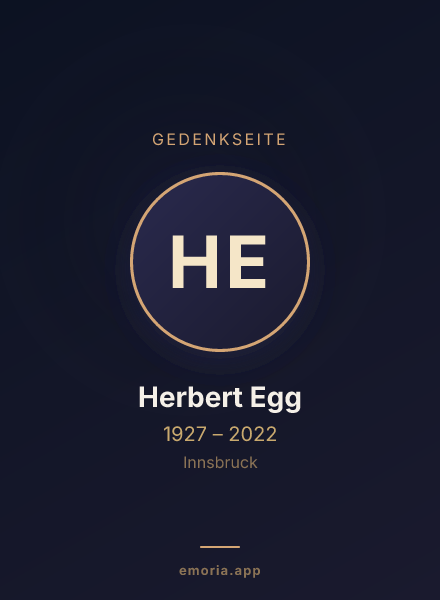 Gedenkportrait von Herbert Egg