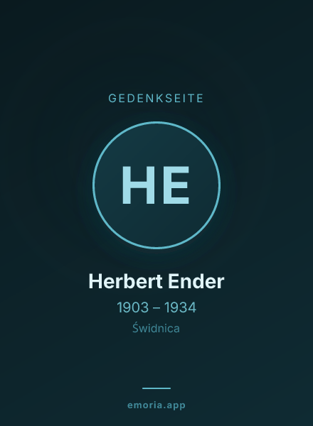Gedenkportrait von Herbert Ender