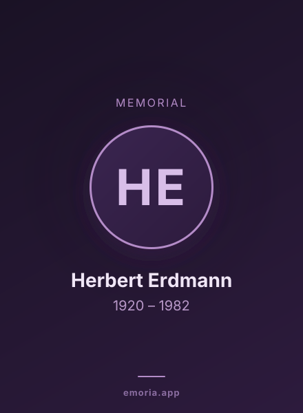 Memorial portrait of Herbert Erdmann
