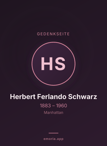 Gedenkportrait von Herbert Ferlando Schwarz