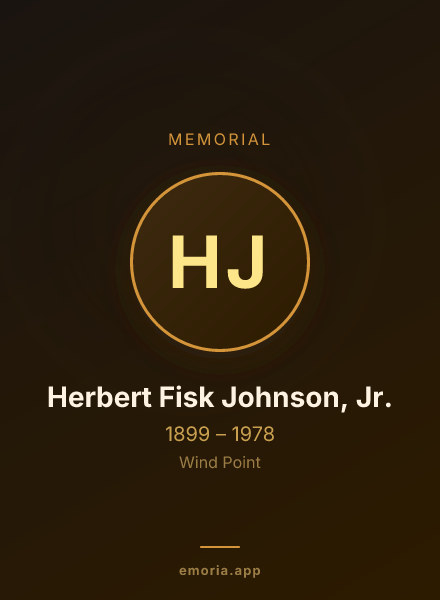 Memorial portrait of Herbert Fisk Johnson, Jr.
