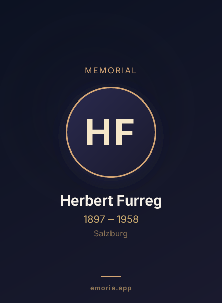 Memorial portrait of Herbert Furreg