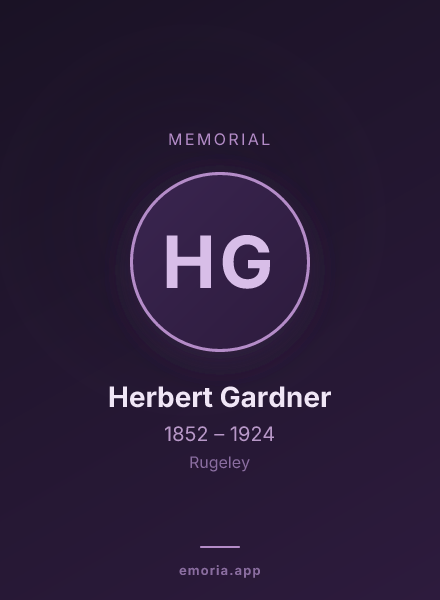 Memorial portrait of Herbert Gardner