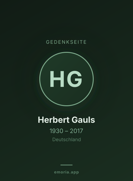 Gedenkportrait von Herbert Gauls