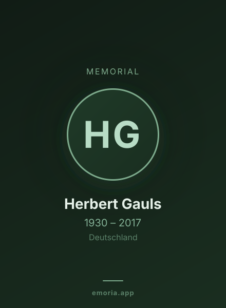 Memorial portrait of Herbert Gauls