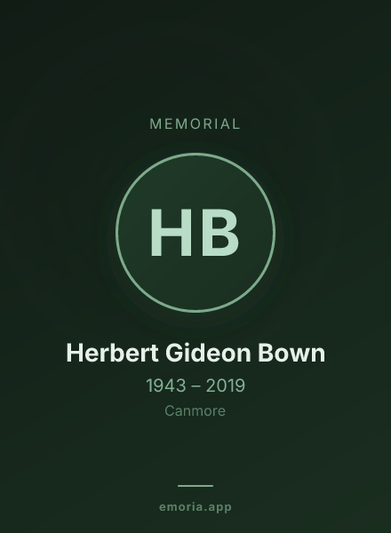 Memorial portrait of Herbert Gideon Bown