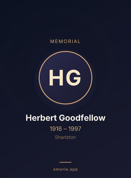 Memorial portrait of Herbert Goodfellow
