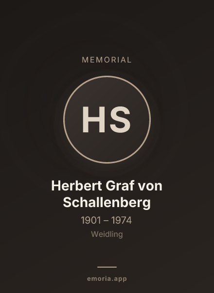 Memorial portrait of Herbert Graf von Schallenberg