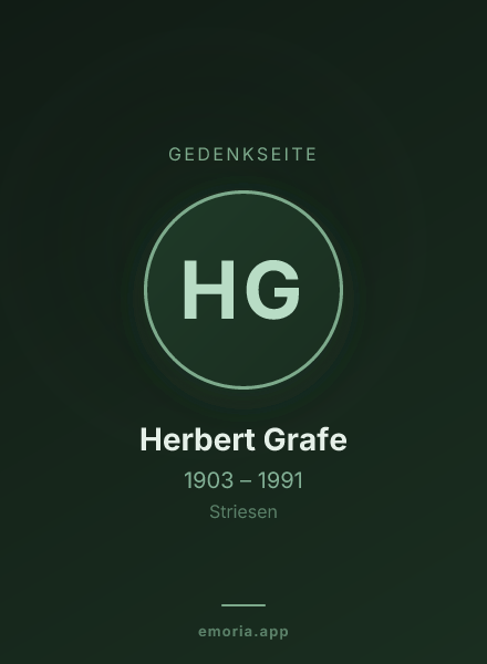 Gedenkportrait von Herbert Grafe