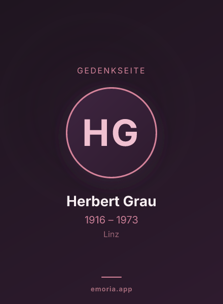 Gedenkportrait von Herbert Grau