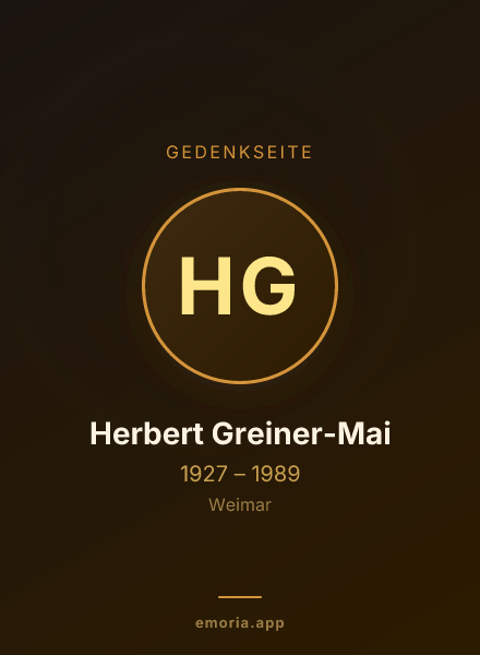 Gedenkportrait von Herbert Greiner-Mai
